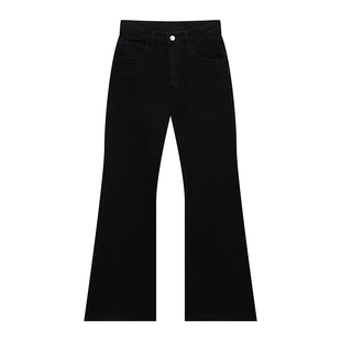 橘子树在哪儿低腰辣妹白色微喇牛仔裤女秋冬宽松显瘦百搭露脐长裤