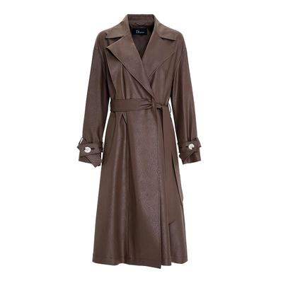 IDPAN长款风衣春季新款复古百搭修身显瘦英伦风品牌收腰外套