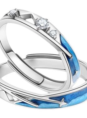 vana情侣纯银对戒戒指