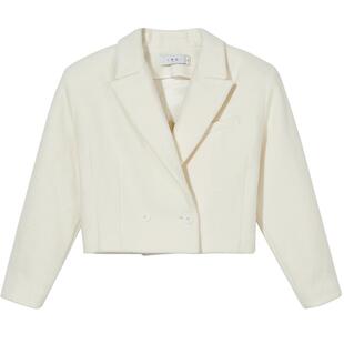 IT IRO女装短款毛呢夹克新品时髦大气纯色翻领呢子外套RONNIEXL