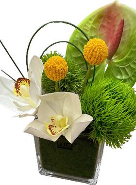wo+仿真花艺桌花茶几会议室摆放