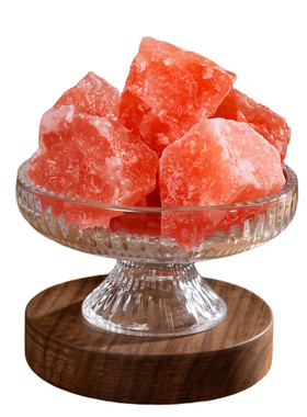 粗盐净宅大颗粒喜马拉雅粉盐海盐净宅粗盐玫瑰粉盐石聚财摆件容器