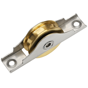 不锈钢重型趟门滑轮推拉门滚轮移门窗凹槽轮子冰箱柜轨道铜轮地轮