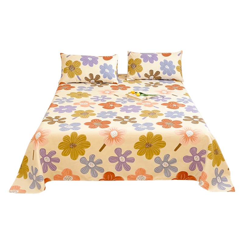 四季通用老粗布床单非纯棉100全棉印花棉麻布2025新款被单三件套