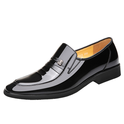 老人头牛皮男士商务正装皮鞋黑色