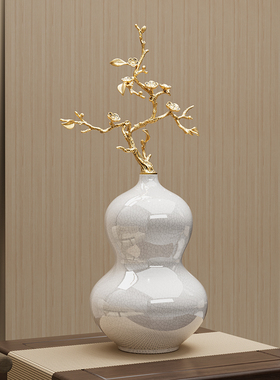 新中式入户玄关装饰摆件轻奢高档客厅葫芦电视柜壁龛乔迁新居礼物