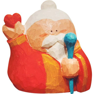 【大美术馆】木雕小神仙摆件防脱发娘娘月老财神菩萨车载女生礼物