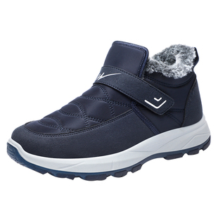 双星老人保暖棉鞋男款冬季加绒加厚老北京男士高帮中老年人爸爸鞋