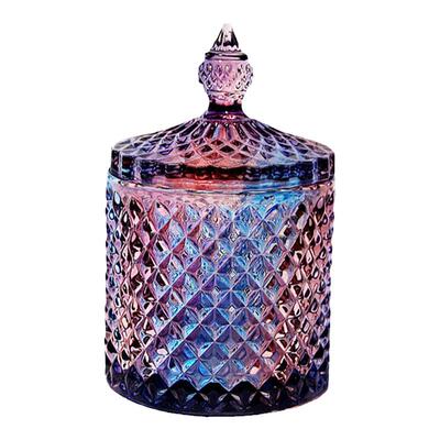 水晶玻璃罐带盖琉璃罐子糖果家用