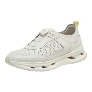 SKAP圣伽步男鞋2025秋冬季新款透气轻便免系带简约厚底男款休闲鞋