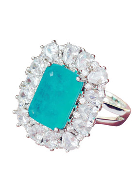 欧美夸张主钻8x12mm帕拉伊冰蓝