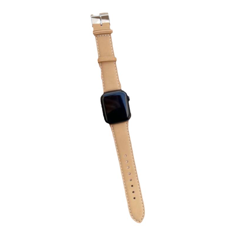 质感油蜡皮真皮适用于苹果s9applewatchs978代65SE静静的表带男女