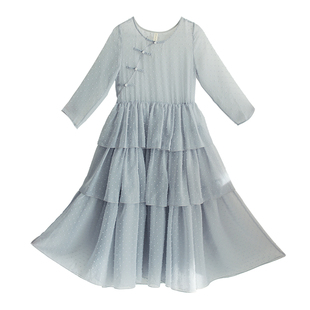 【158元区】棉麻记2025春夏季新款文艺复古连衣裙改良中式长裙女