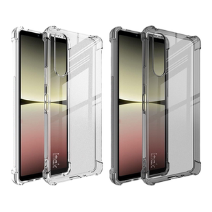 imak适用于索尼Xperia 1V手机壳Sony Xperia 10V全包防摔气囊保护套硅胶软外壳透明黑简约高端商务镜头保护