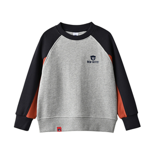 春款毛圈卫衣 儿童纯棉插肩袖长袖上衣 男女童圆领 中大童童装