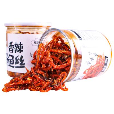 老鲜生香辣鳗鱼丝250g罐装下酒