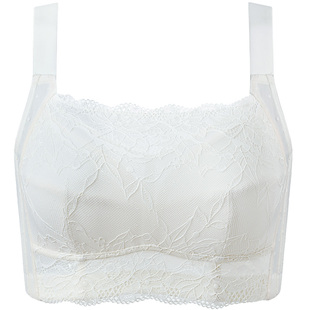 月色超薄内衣女大胸显小大码文胸无钢圈聚拢收副乳防下垂性感胸罩