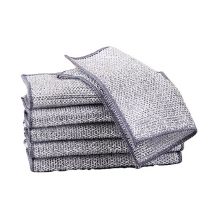 钢丝洗碗布不易沾油厨房专用清洁钢丝球抹布刷锅碗神器吸水双层