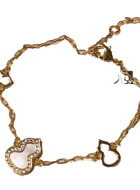 轻奢天然贝母葫芦手链女2024年新款网红小众设计高级感精致手饰品