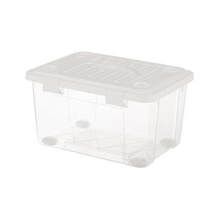 tenma天马手提式收纳箱带盖滑轮玩具衣服储物箱车载后备整理箱