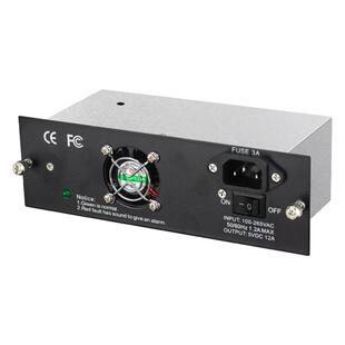 鹏迪 14槽16槽光纤收发器机箱电源机架电源通用双电源供电5V12A光电转换器高品质电源