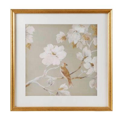 HarborHouse美式木兰花金箔装饰画客厅玄关摆件轻奢卧室艺术画框