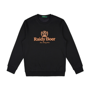 【加绒】Raidy Boer/雷迪波尔2025年秋男士刺绣烫钻圆领卫衣 6002