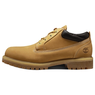 添柏岚男鞋大黄靴春季户外防水休闲鞋低帮工装马丁靴皮鞋A1P3L