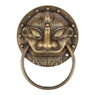 装饰兽头门环拉手农村大门配件复古狮子头门环铜把手扣仿古铜拉环