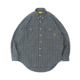 DAKYAM(达人)Plaid Loose Shirt 复古日系色织格纹宽松日系衬衫