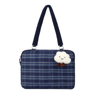 适用笔记本电脑包14寸手提单肩女高颜值大容量通勤2025新款苹果笔记本macbookair/pro13.3联想华为内胆包