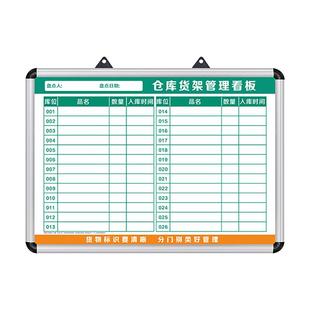 小涂涂 定制仓库货架白板看板成品管理库存仓储定置定位陈列物料出入库位导视库房目视板先进先出记录表磁吸