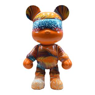 暴力熊摆件大气高端新居客厅玄关装饰品摆设落地升职现代创意礼物