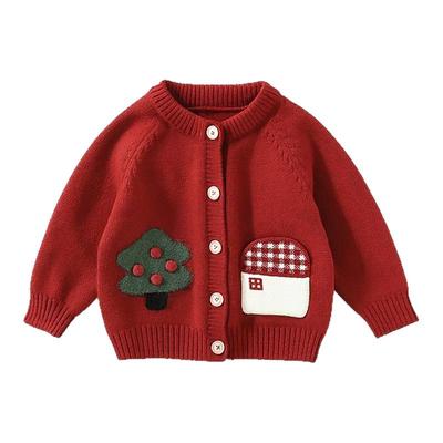 女宝宝秋冬百搭保暖毛衣开衫