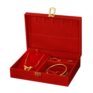 结婚三金五金首饰盒婚礼女方彩礼收纳盒新娘陪嫁盒订婚提亲饰品盒