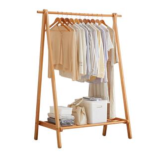 实木衣帽架家用挂衣架落地卧室门口立式简易榉木衣服架子室内结实