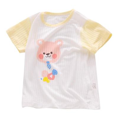 婴儿夏季超薄短袖t恤莫代尔