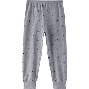 安奈儿童装男童秋裤秋新款休闲裤子家居长裤弹力贴身打底睡裤