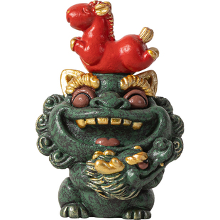 国潮龙腾马跃吉祥物招财摆件立马发财生肖马年礼品客厅桌面装饰品