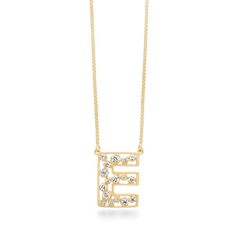 AHKAH官方旗舰店 lumiétoile initial 黄金钻石项链