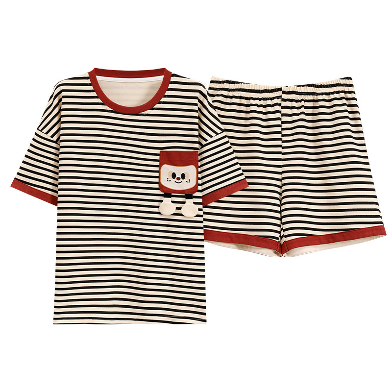 睡衣女士夏季套装短袖家居服卡通