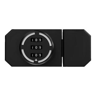 玻璃锁免打孔密码锁办公桌插销锁圆形锁舌文件柜双开门防盗锁门栓