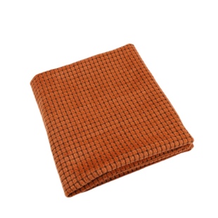 100%wool 橘色小格子顺毛羊绒羊毛毛呢毛料面料冬天大衣外套布料