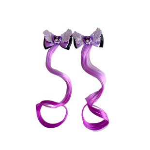 儿童彩色假发辫子2026新款女孩蝴蝶编发发夹女童挑染渐变发卡头饰