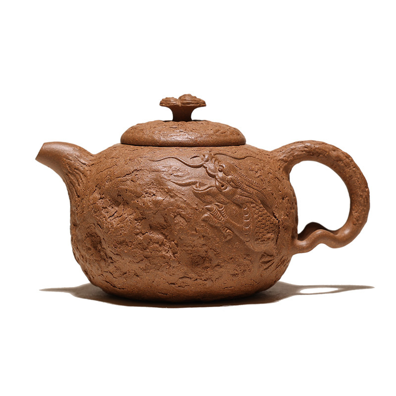 一水堂宜兴原矿手工紫砂壶家用泡茶壶功夫茶具段泥灵芝供春壶250C