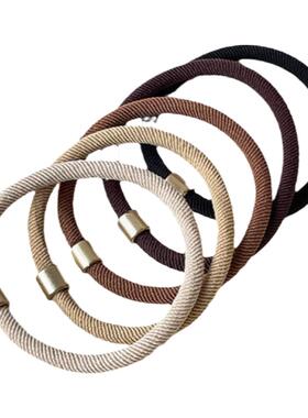 韩式2026新款高端皮筋洋气头绳女士扎头成人发量少高马尾不塌发绳