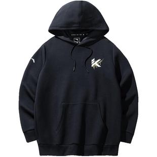 安踏潮流美式连帽卫衣男冬季篮球运动服圆领套头衫上衣152441717