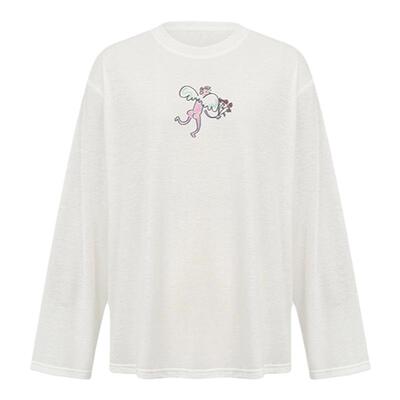 310MOOD小天使长袖亚麻T恤