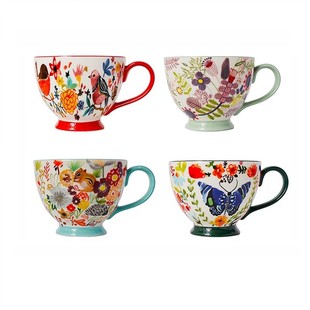 欧兰摩尔家用美式早餐杯创意陶瓷杯牛奶杯麦片杯咖啡杯大容量水杯