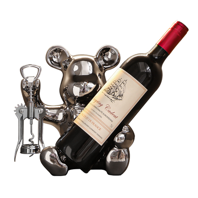 花草堂暴力熊红酒架酒柜装饰摆件